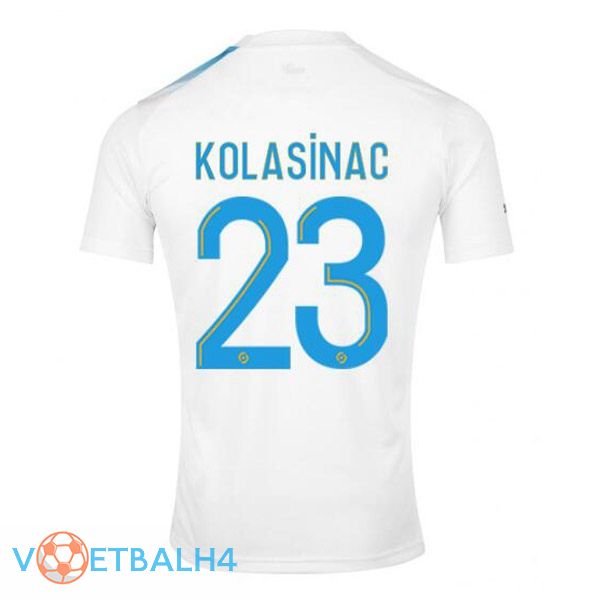 Marseille OM (KOLASINAC 23) voetbal jersey Nr. 30 jubileum editie wit blauw 2022/2023