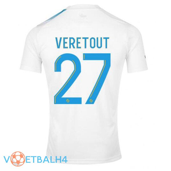 Marseille OM (VERETOUT 27) voetbal jersey Nr. 30 jubileum editie wit blauw 2022/2023