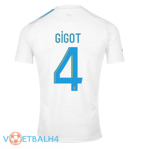 Marseille OM (GIGOT 4) voetbal jersey Nr. 30 jubileum editie wit blauw 2022/2023