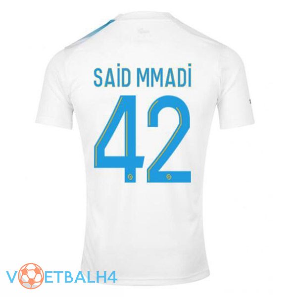 Marseille OM (SAID MMADI 42) voetbal jersey Nr. 30 jubileum editie wit blauw 2022/2023