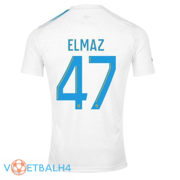 Marseille OM (ELMAZ 47) voetbal jersey Nr. 30 jubileum editie wit blauw 2022/2023