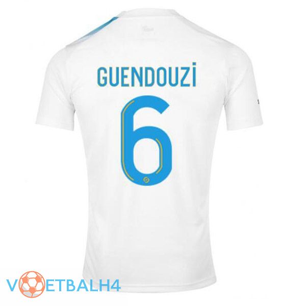 Marseille OM (GUENDOUZI 6) voetbal jersey Nr. 30 jubileum editie wit blauw 2022/2023