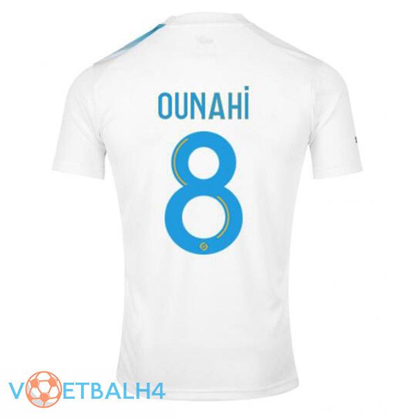 Marseille OM (OUNAHI 8) voetbal jersey Nr. 30 jubileum editie wit blauw 2022/2023