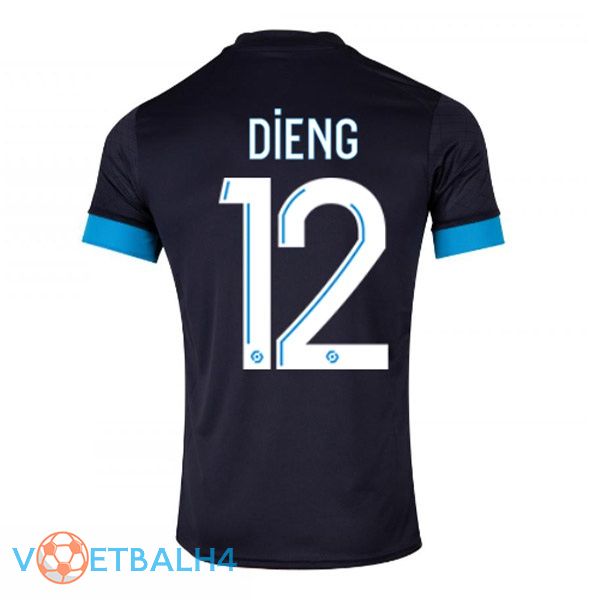 Marseille OM (DIENG 12) voetbal jersey uit zwart 2022/2023