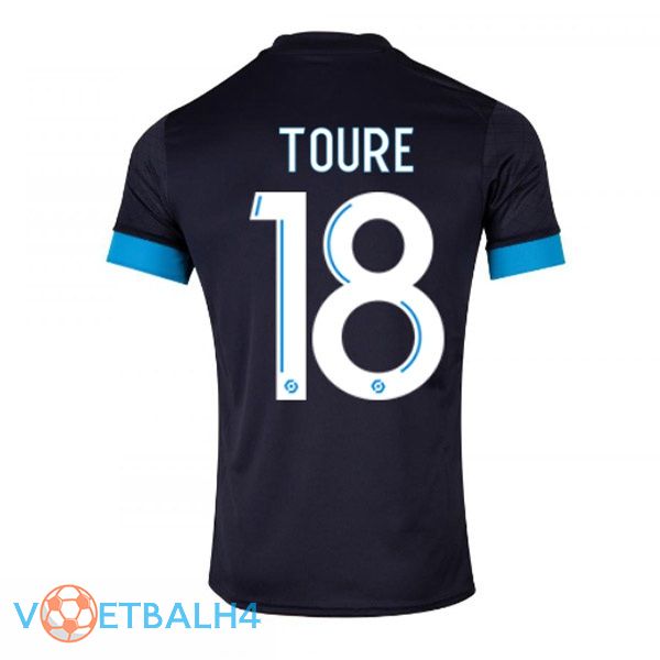 Marseille OM (TOURE 18) voetbal jersey uit zwart 2022/2023