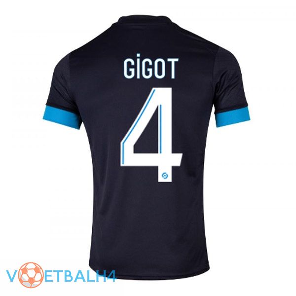 Marseille OM (GIGOT 4) voetbal jersey uit zwart 2022/2023