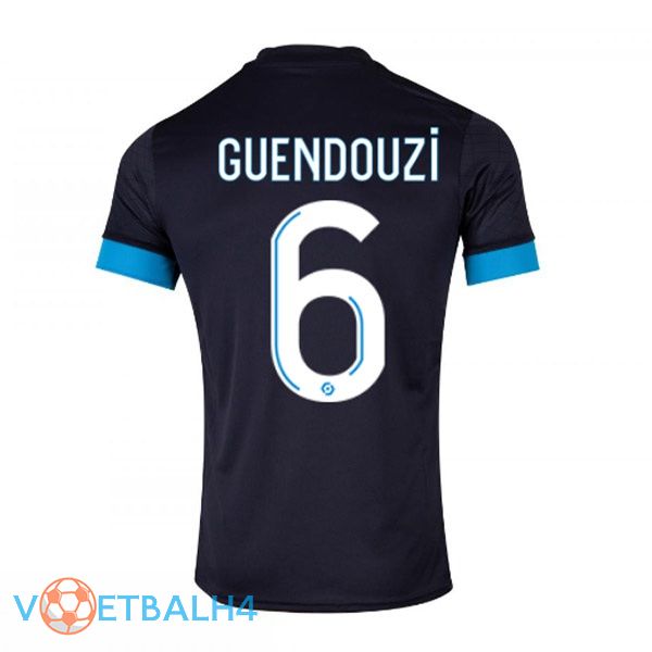 Marseille OM (GUENDOUZI 6) voetbal jersey uit zwart 2022/2023