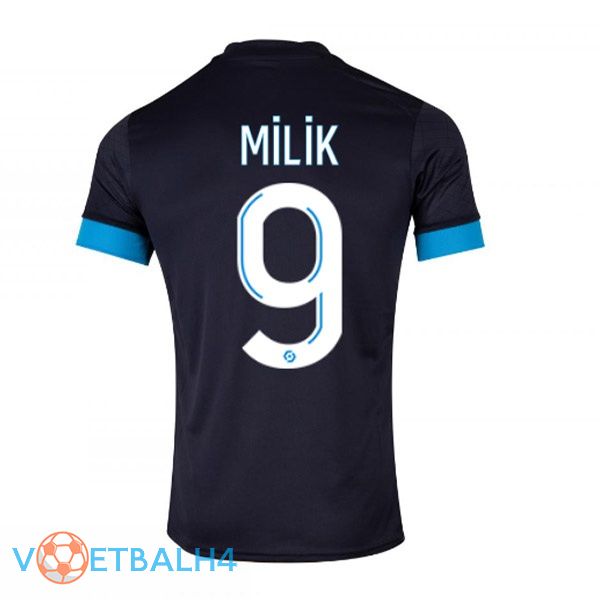 Marseille OM (MILIK 9) voetbal jersey uit zwart 2022/2023