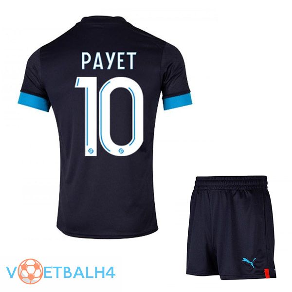 Marseille OM (PAYET 10) kinderen voetbal jersey uit zwart 2022/2023