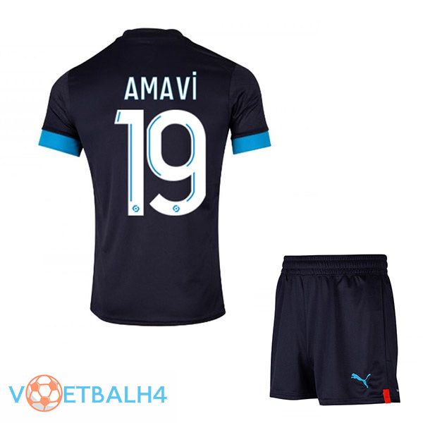 Marseille OM (AMAVI 19) kinderen voetbal jersey uit zwart 2022/2023