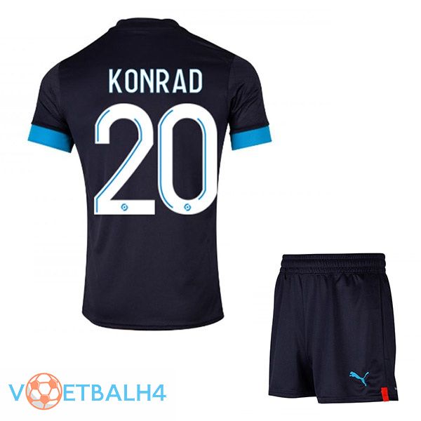 Marseille OM (KONRAD 20) kinderen voetbal jersey uit zwart 2022/2023