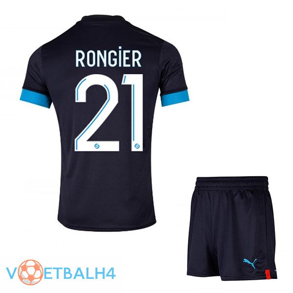 Marseille OM (RONGIER 21) kinderen voetbal jersey uit zwart 2022/2023