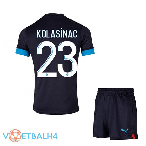 Marseille OM (KOLASINAC 23) kinderen voetbal jersey uit zwart 2022/2023