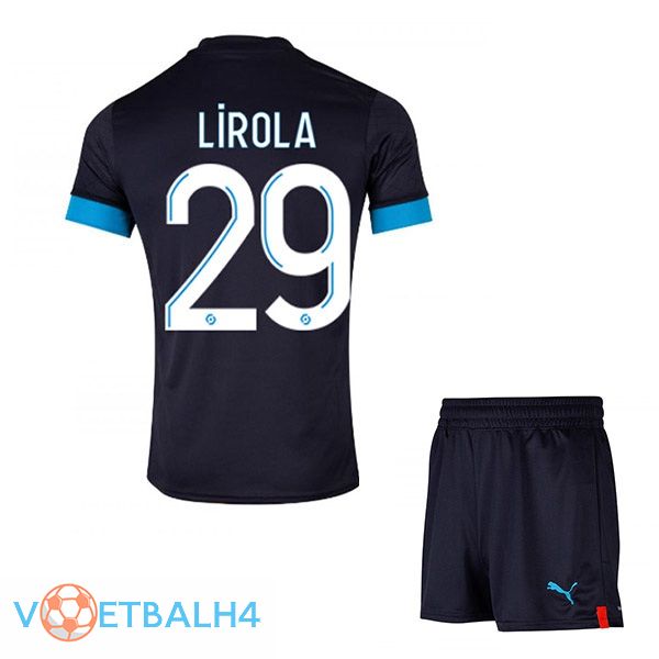 Marseille OM (LIROLA 29) kinderen voetbal jersey uit zwart 2022/2023