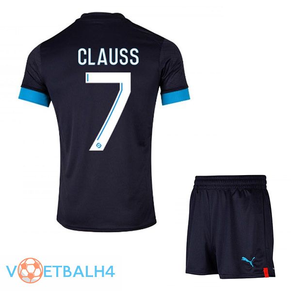 Marseille OM (CLAUSS 7) kinderen voetbal jersey uit zwart 2022/2023