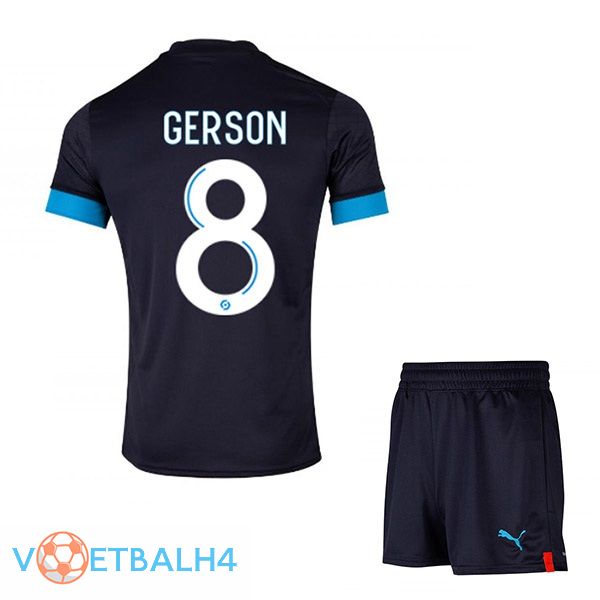 Marseille OM (GERSON 8) kinderen voetbal jersey uit zwart 2022/2023