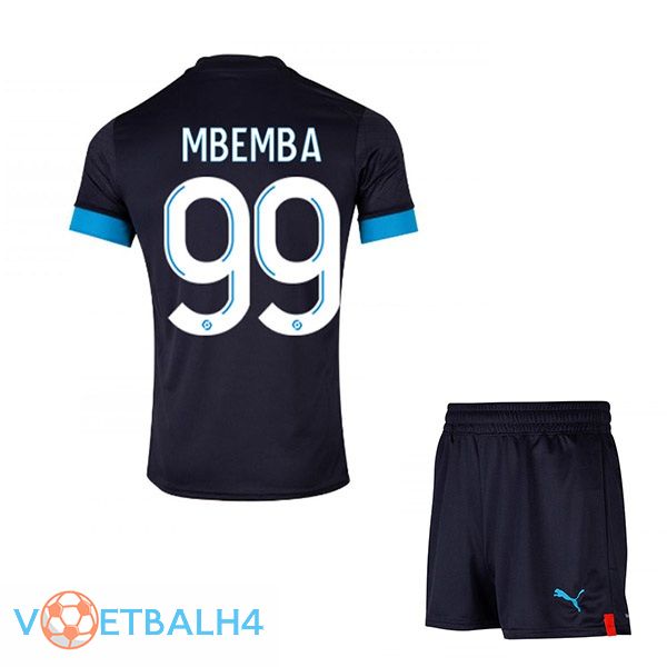 Marseille OM (MBEMBA 99) kinderen voetbal jersey uit zwart 2022/2023