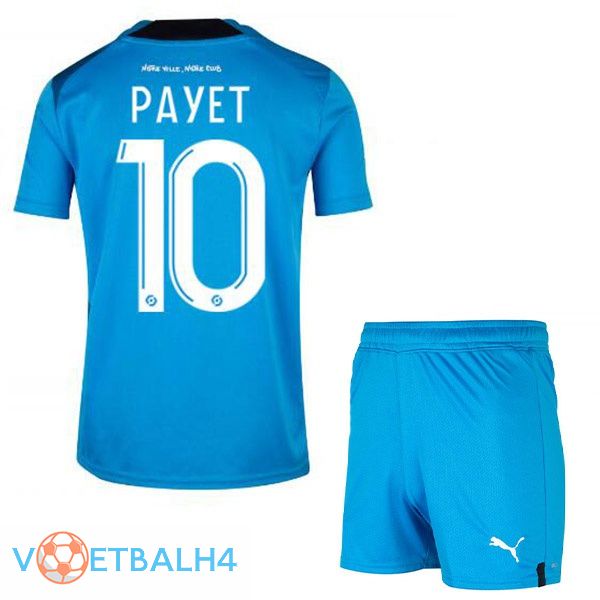 Olympique de Marseille (PAYET 10) kinderen voetbal jerseys derde blauw 2022-2023