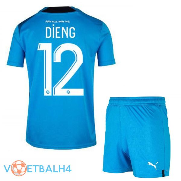 Olympique de Marseille (DIENG 12) kinderen voetbal jerseys derde blauw 2022-2023