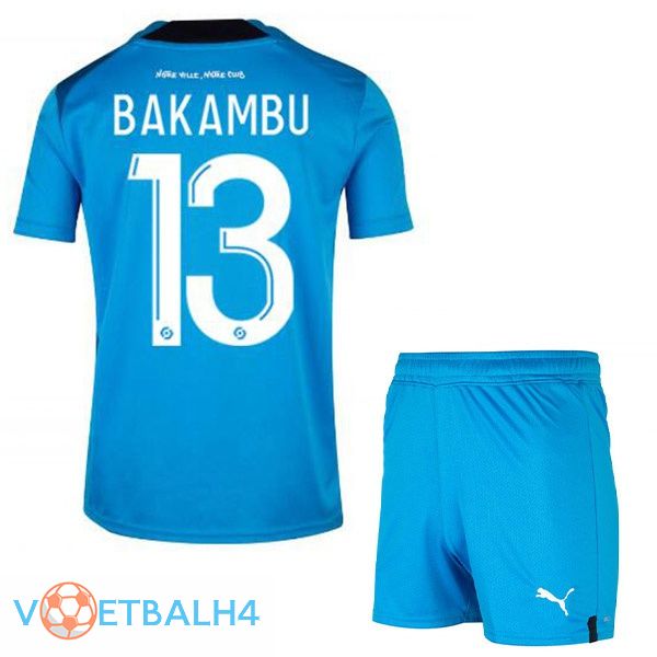 Olympique de Marseille (BAKAMBU 13) kinderen voetbal jerseys derde blauw 2022-2023