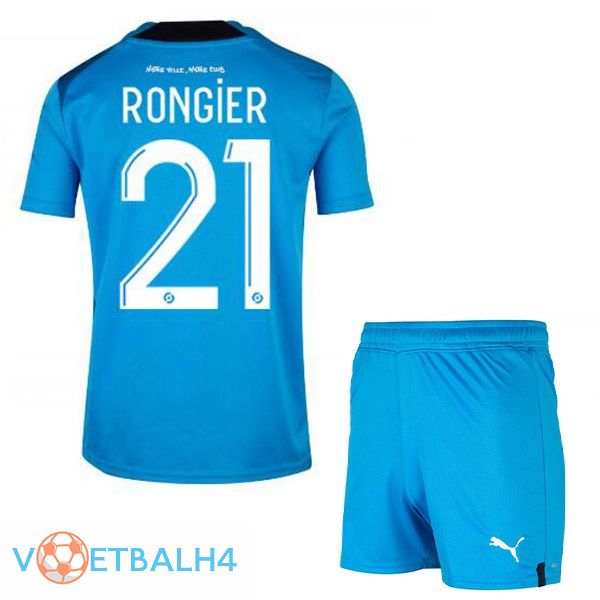 Olympique de Marseille (RONGIER 21) kinderen voetbal jerseys derde blauw 2022-2023