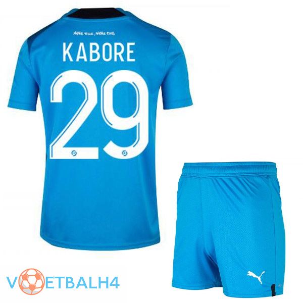 Olympique de Marseille (KABORE 29) kinderen voetbal jerseys derde blauw 2022-2023