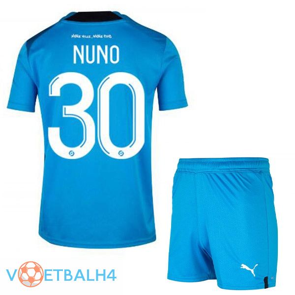 Olympique de Marseille (NUNO 30) kinderen voetbal jerseys derde blauw 2022-2023