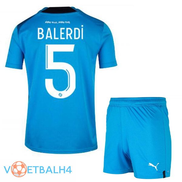 Olympique de Marseille (BALERDI 5) kinderen voetbal jerseys derde blauw 2022-2023