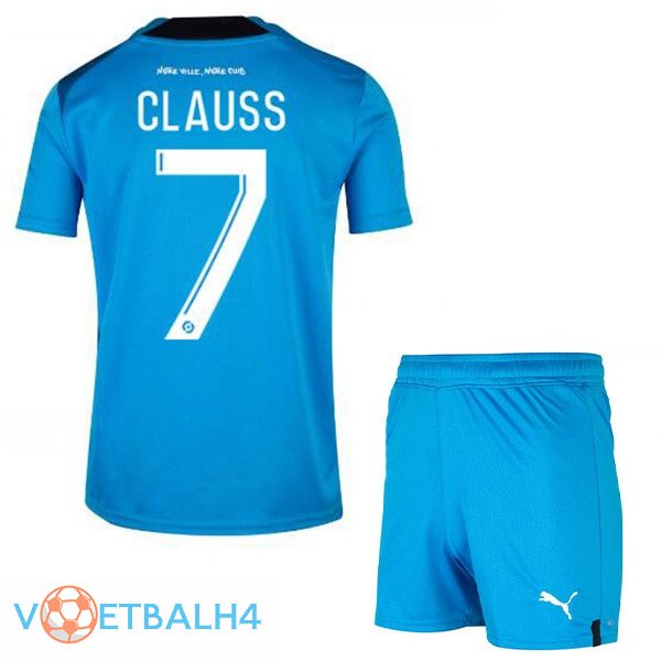 Olympique de Marseille (CLAUSS 7) kinderen voetbal jerseys derde blauw 2022-2023