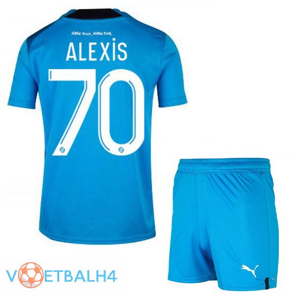 Olympique de Marseille (ALEXIS 70) kinderen voetbal jerseys derde blauw 2022-2023