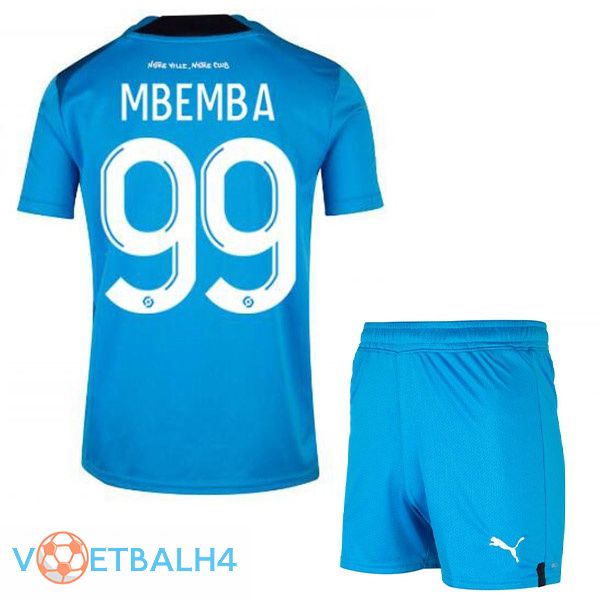 Olympique de Marseille (MBEMBA 99) kinderen voetbal jerseys derde blauw 2022-2023