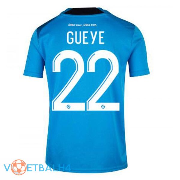 Olympique de Marseille (GUEYE 22) voetbal jerseys derde blauw 2022-2023