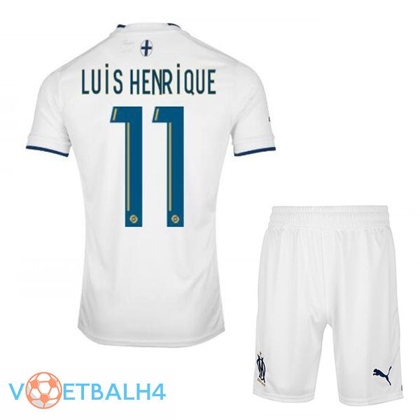 Olympique de Marseille (LUIS HENRIQUE 11) kinderen voetbal jerseys thuis wit 2022-2023