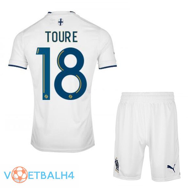 Olympique de Marseille (TOURE 18) kinderen voetbal jerseys thuis wit 2022-2023