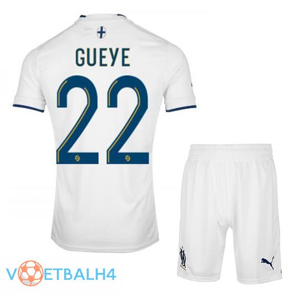 Olympique de Marseille (GUEYE 22) kinderen voetbal jerseys thuis wit 2022-2023