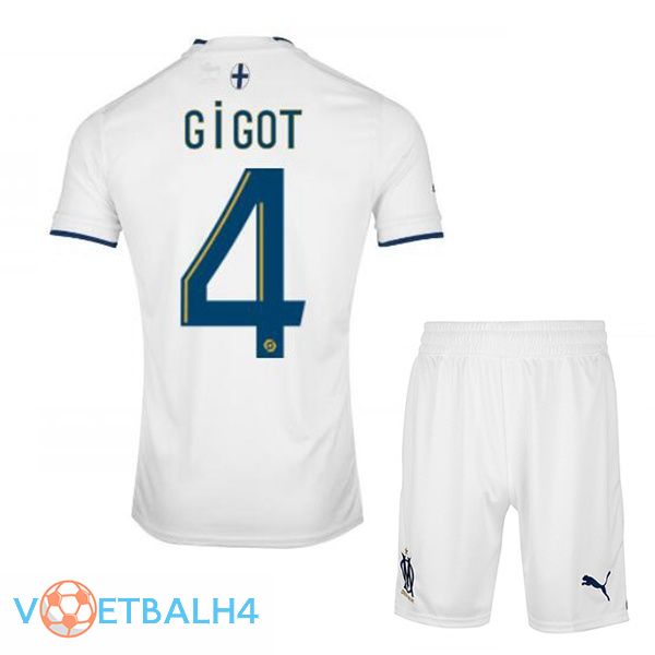 Olympique de Marseille (GIGOT 4) kinderen voetbal jerseys thuis wit 2022-2023