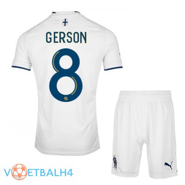 Olympique de Marseille (GERSON 8) kinderen voetbal jerseys thuis wit 2022-2023