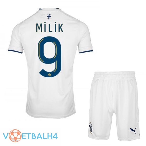 Olympique de Marseille (MILIK 9) kinderen voetbal jerseys thuis wit 2022-2023