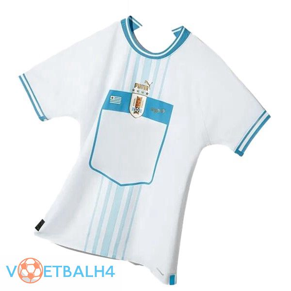 Uruguay voetbal jerseys uit wit 2022-2023