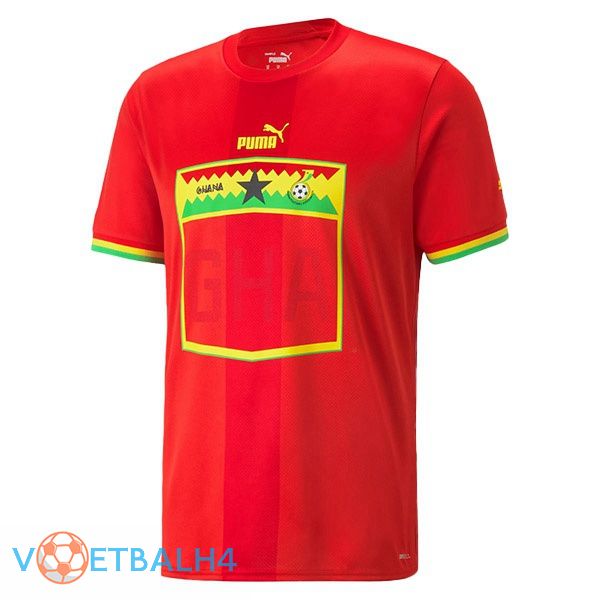 Ghana voetbal jerseys uit rood 2022-2023