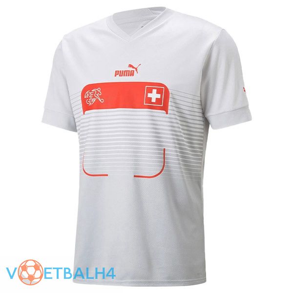 Switzerland voetbal jerseys uit wit 2022-2023