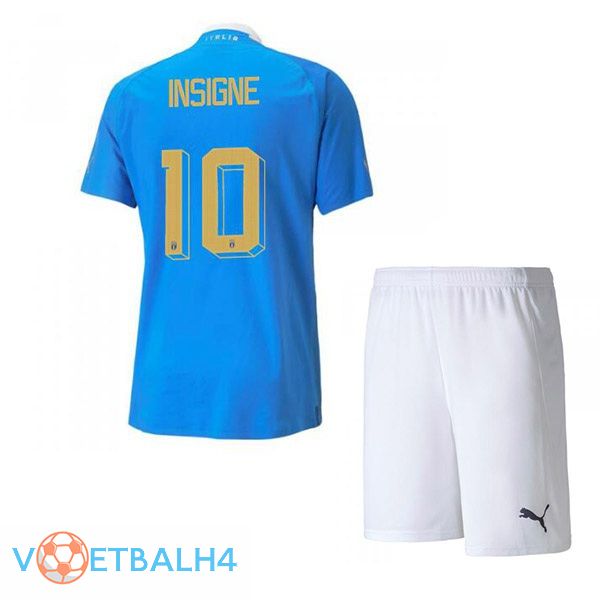 Italië（Insigne 10）kinderen voetbal jersey thuis blauw 2022/2023