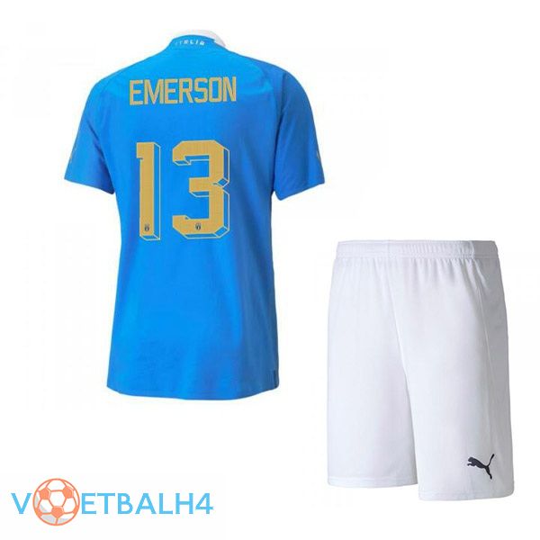 Italië（Emerson 13）kinderen voetbal jersey thuis blauw 2022/2023