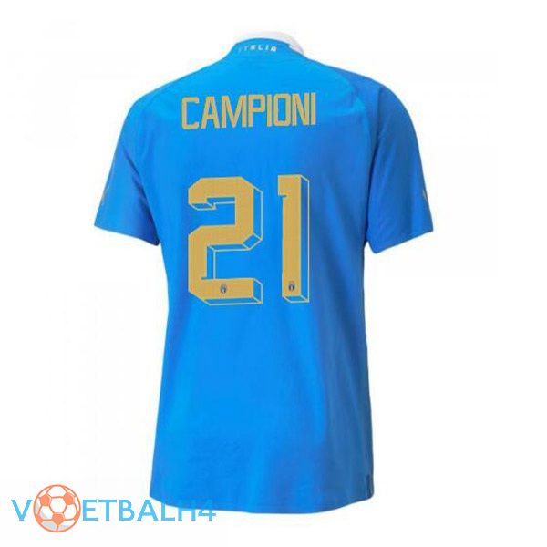 Italië（Campioni 21）voetbal jersey thuis blauw 2022/2023