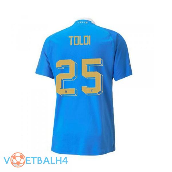 Italië（Toloi 25）voetbal jersey thuis blauw 2022/2023