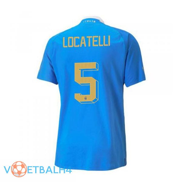 Italië（Locatelli 5）voetbal jersey thuis blauw 2022/2023