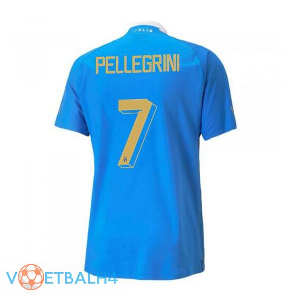 Italië（Pellegrini 7）voetbal jersey thuis blauw 2022/2023