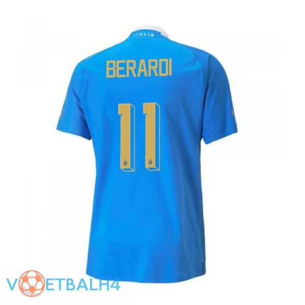 Italië（Berardi 11）voetbal jersey thuis blauw 2022/2023