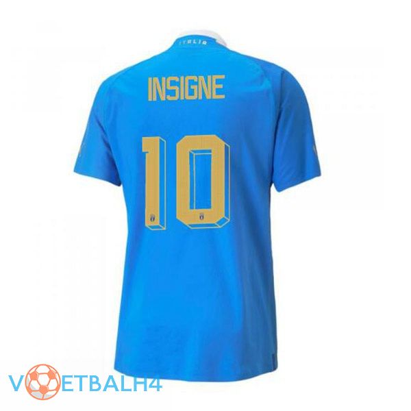 Italië（Insigne 10）voetbal jersey thuis blauw 2022/2023