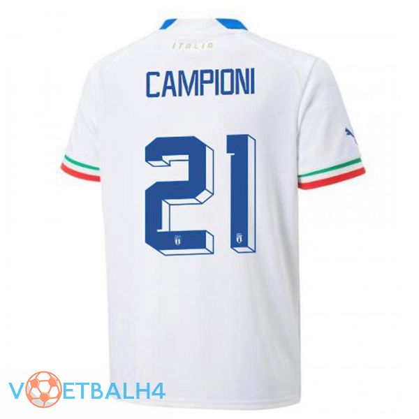 Italië (Campioni 21) voetbal jerseys uit wit 2022-2023